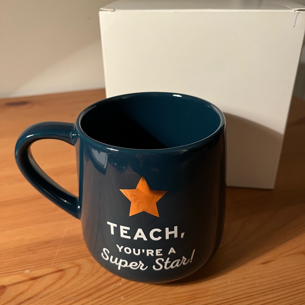 Blue Ceramic Mug with Star Design